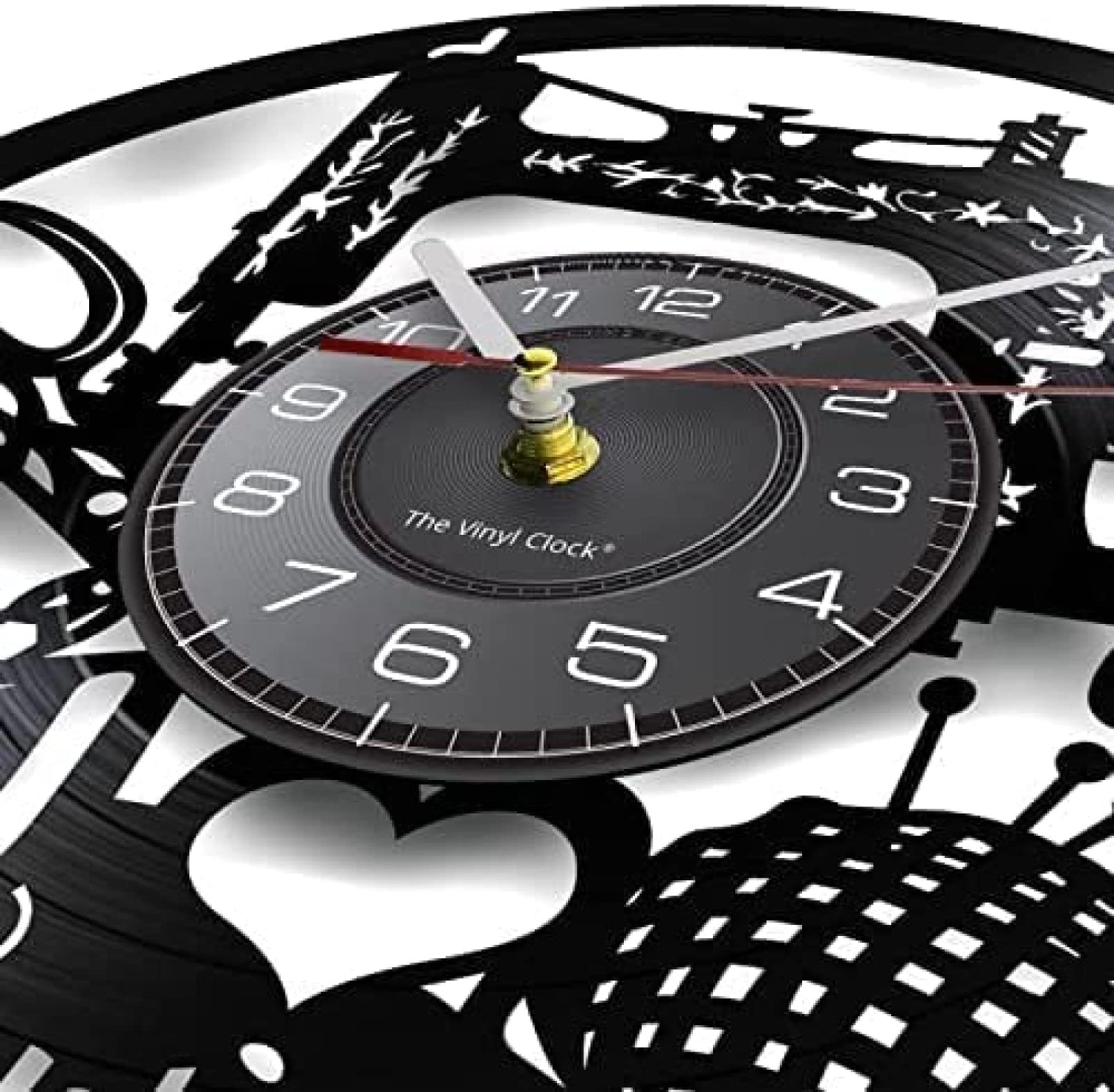 【一点もの！】オリジナル 本物レコードを使用した壁掛け時計 世界に一つだけの時計 お月様の壁掛け時計 電波式 mo-R7-03 材質